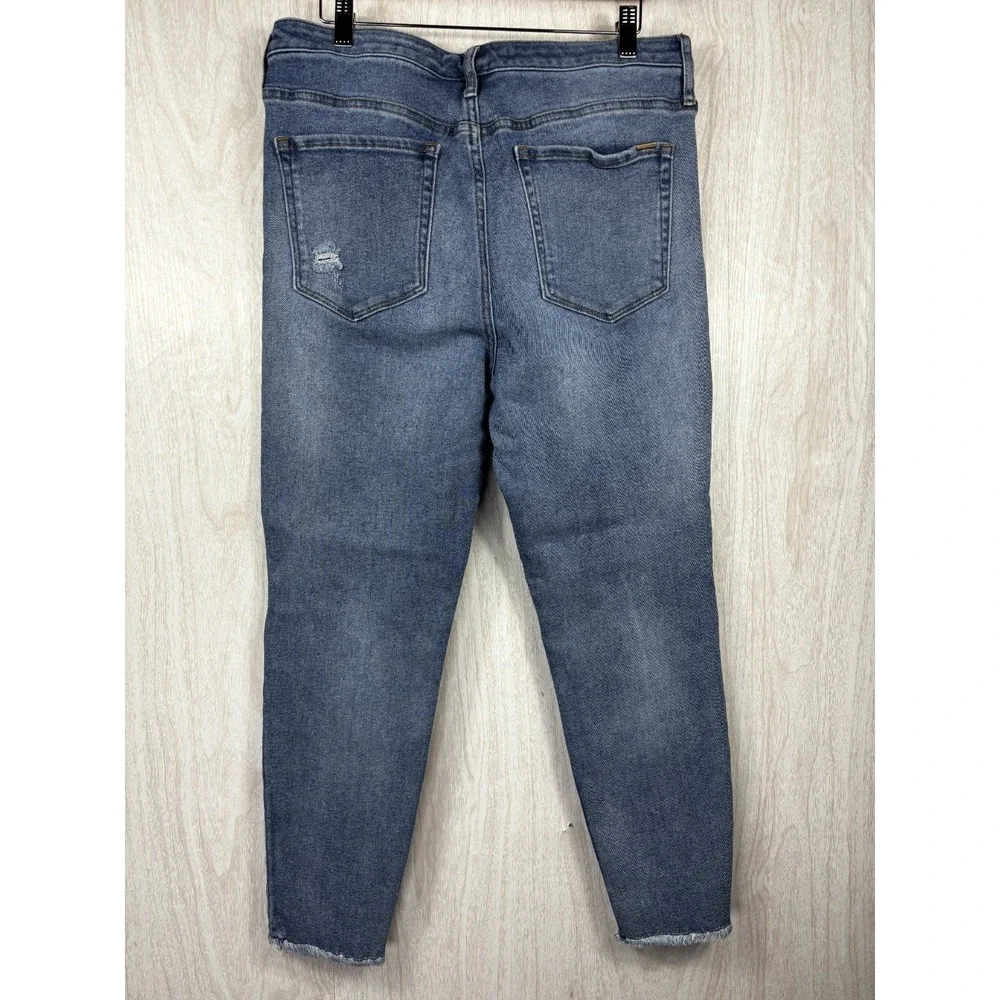 Ella Moss Skinny Jeans Womens 32 Light Wash‎ High Rise Distressed Denim Ankle